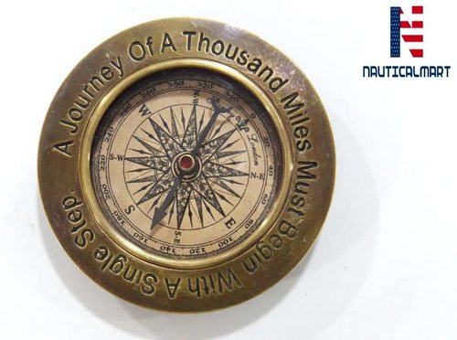 Nautical Nauticalmart Handmade Brass Pewter Desktop Compass