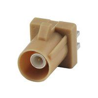 Fakra B Connector Fakra SMB Male PCB Mount Plug Straight End Launch Beige Bluetooth RF Connector