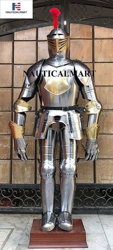 Steel Nauitcalmart 15Th Century Spanish Brass Etched Wearable Halloween Suit Of Armor