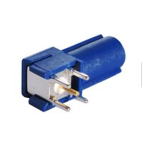 Fakra C Connector Male Blue Through Hole PCB Right Angle