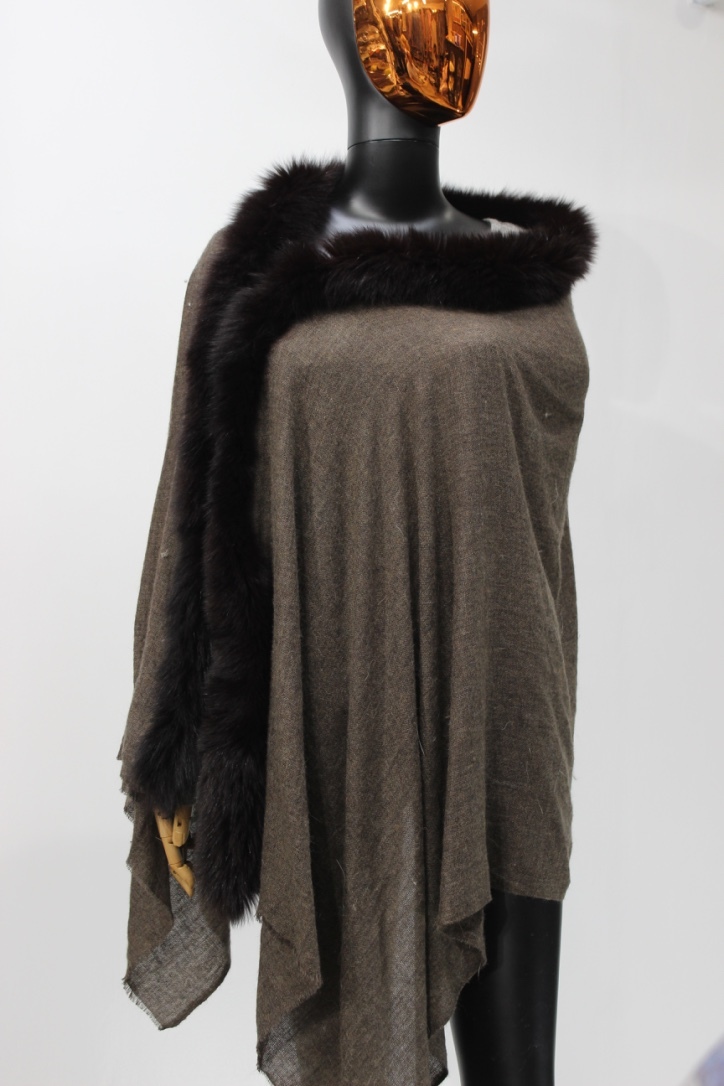 Pashmina and Cashmere One Side fur stole