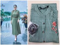 Trendy Collar Kurti - Rayon Print & Cotton Flex, Size L-xxl | Multi Color, Anti-uv, Breathable, Plus Size, 3-4th Sleeve, Formal & Casual Wear