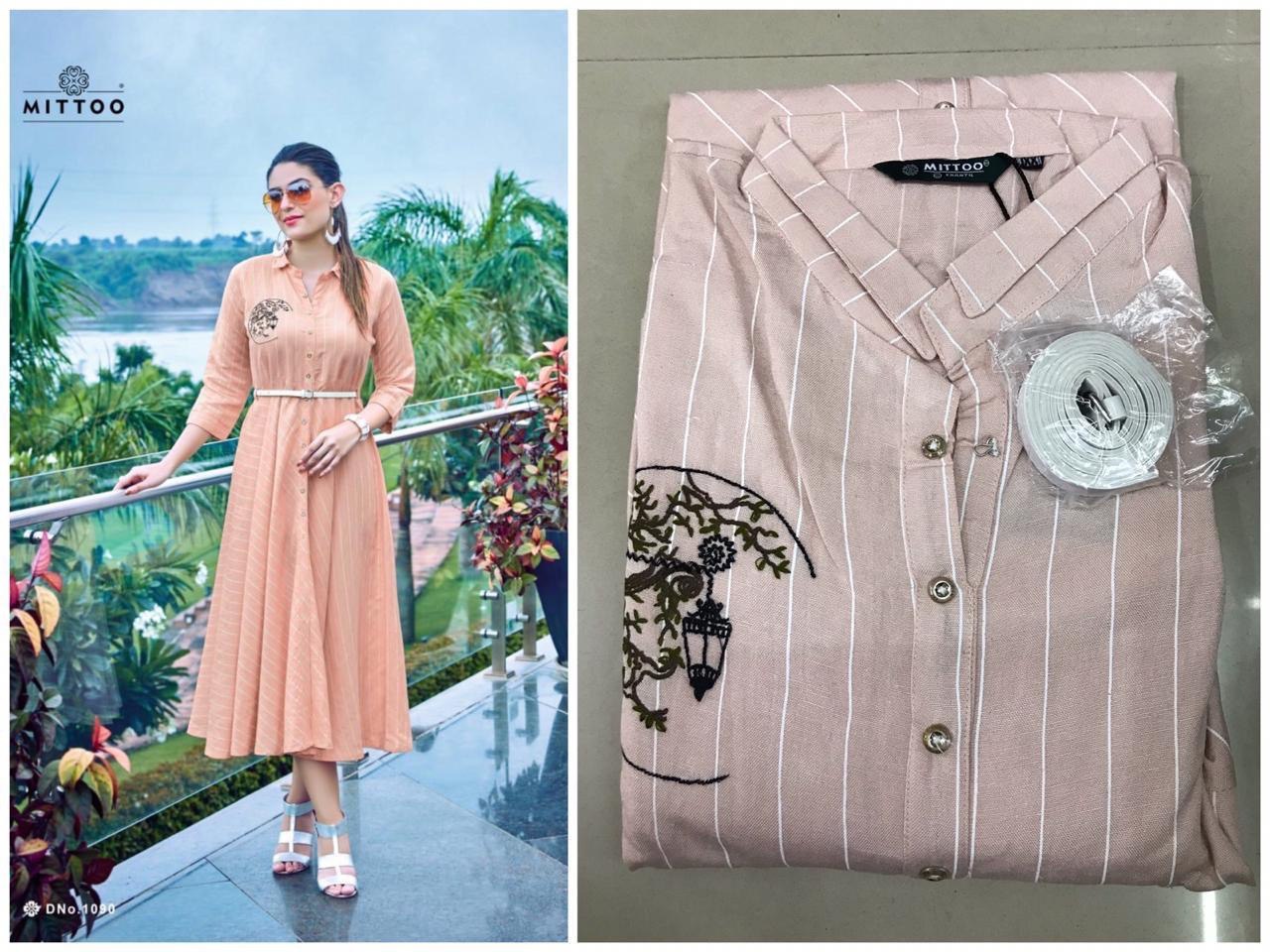 Trendy collar kurti