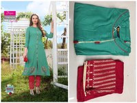 Rayon Cotton Flax Kurti With Plazzo And Pant pair