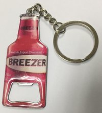 Bottle Opener Keychain - Solid Metal, 3-5mm Thickness, Silver Nickel Plated | Custom Logo Options, Professional Gift For Brand Promotion