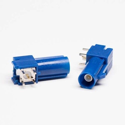 FAKRA Male Connector C Type Blue Plug Through Hole PCB Mount