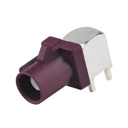 Fakra Purple Connector Fakra D SMB Plug PCB Mount Angled Male RF Connector Purple