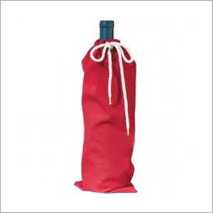 Single Bottle Cotton Drawstring Bottle Bag