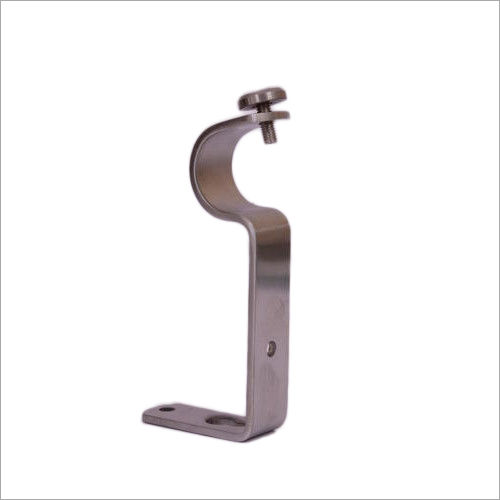 Silver Steel Curtain Rod Bracket