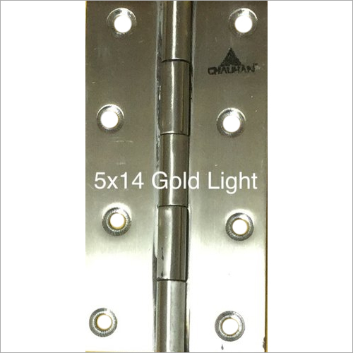 5x 14 mm Gold Light Stainless Steel Hinges