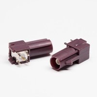 FAKRA SMB Connector C Type Brown Coax Female Through Hole