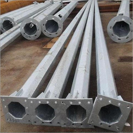 6 Meter Street Light Pole - Stainless Steel, 6 M Length, Silver Color | Corrosion Resistant, Powder Coated Finish, Square Shape Design