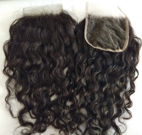 Raw Curly Transparent Lace Closure 4x4