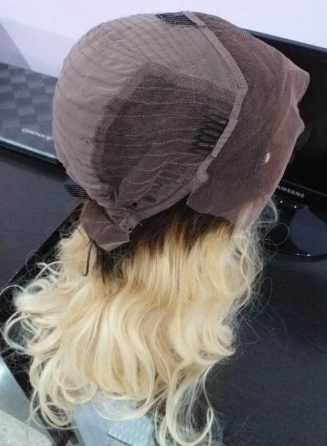 Custom Made Wavy Blonde Front Lace Wig