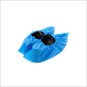 Disposable Shoe Cover - Non-Woven Material, Blue Color | Anti-Slip Rubber Bottom, Lightweight Design for Workstations & Labs
