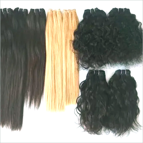 Natural Black And Blonde Human Hair Weft Hair Extension