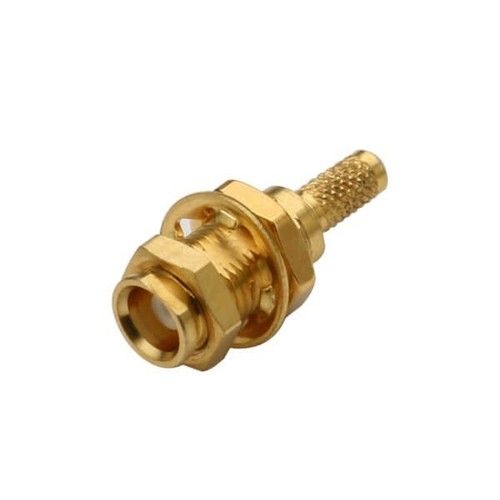 Mcx Bulkhead Connector Straight Female Crimp Type