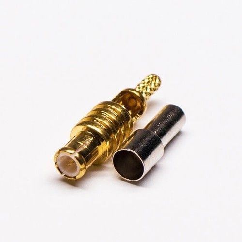 MCX Connector Male Straight Crimp Window Solder