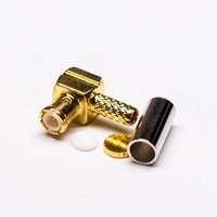 Right Angle Male Gold Plated Crimp Type MCX Connector