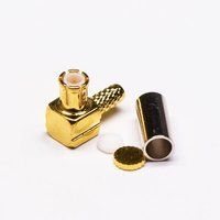 Right Angle Male Gold Plated Crimp Type MCX Connector