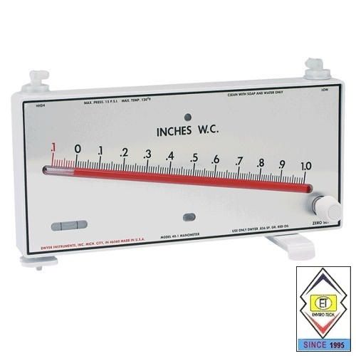 Mark II Model 28 Dwyer Manometer Range 0-10,500 FPM