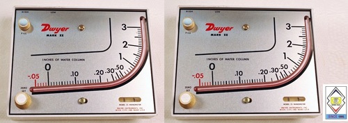 Mark Ii Model 25 Dwyer Manometer Range 0-3 Inches Wc Accuracy: A 3% Fs.  %