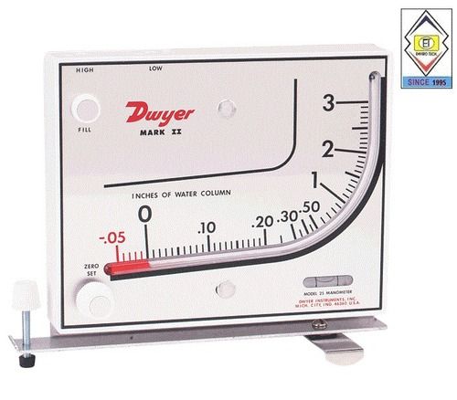 Mark II Model 40-25MM Dwyer Manometer Range 0-26 MM W.C