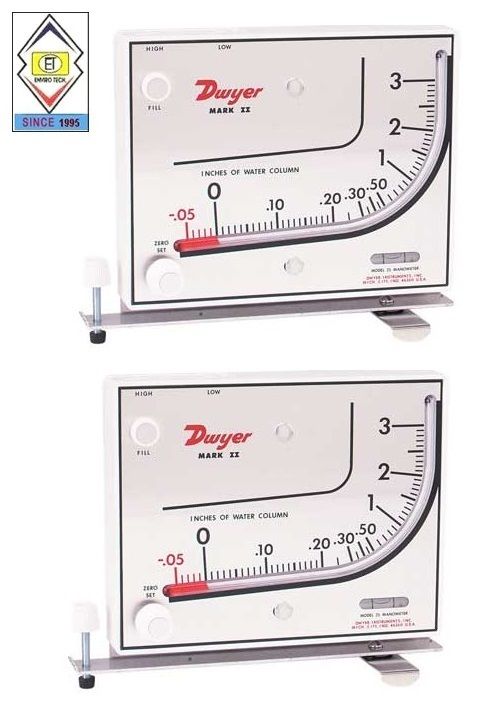 Mark II Model 40-25MM Dwyer Manometer Range 0-26 MM W.C