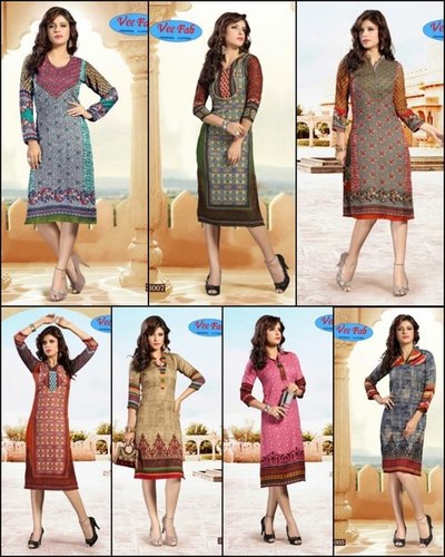 Fancy Ladies Printed Kurti Bust Size: 40  Centimeter (Cm)