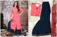Designer Sharara With Kurti Bust Size: 40  Centimeter (cm)