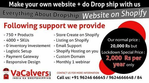 Yearly Mambership Plan Drop Shipping Services Pan India Dropshipment