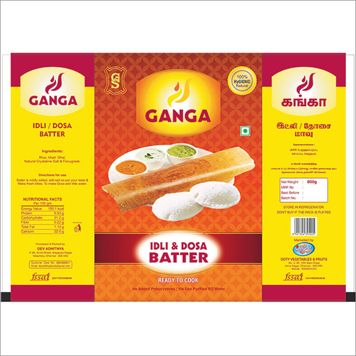 Idly Dosa Batter Packing By AS PACKAGING INDUSTRIES