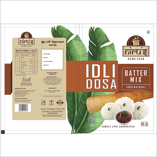 Idli Dosa Batter Package Pouches