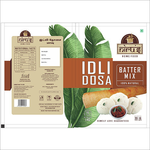 Idli Dosa Batter Package Pouches