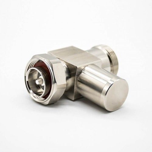 Coaxial RF Lightning Arrester DIN Male Butt-Joint Female T Type IP67 Straight Nickel Plating