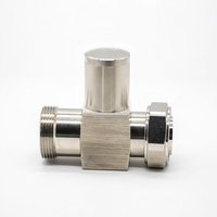 Coaxial RF Lightning Arrester DIN Male Butt-Joint Female T Type IP67 Straight Nickel Plating