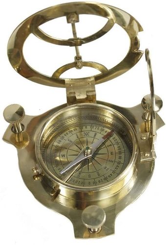  Nautical-Mart 4 inch Sundial Compass Solid Brass Sun