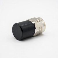 N Male Load Connector Black Lightning Arrester Straight Coaxial Pseudo Load Connector
