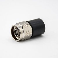 N Male Load Connector Black Lightning Arrester Straight Coaxial Pseudo Load Connector