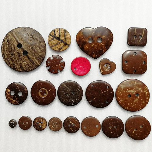 Round Natural Button Eco-Friendly Coconut Button For Garment Hd03-A