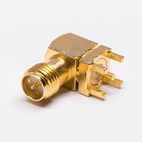 RP-SMA Jack Connector Angled Gold Plated For PCB