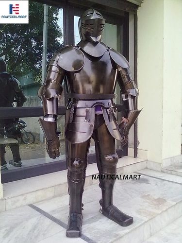 Steel Nauticalmart Medieval Black Knight Full Suit Of Armor Collectible Full Body Armour Costume