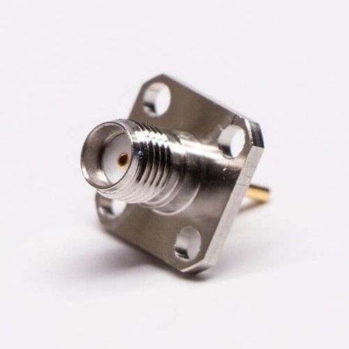 SMA Connector 4 Hole Flange Famale Straight For Panel Mount