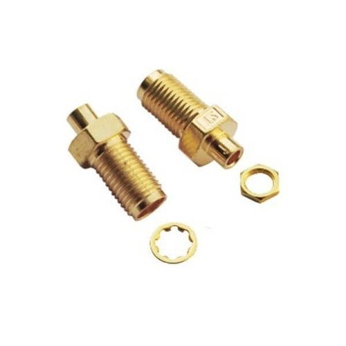 SMA Connector Bulkhead Female Straight Solder Type For Cable RG316