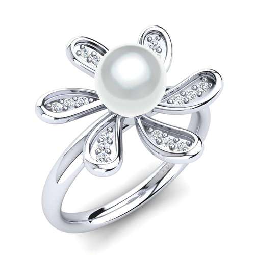 Silver Pearl Ring Gender: Women