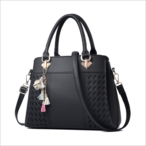 Ladies Leather Handbag - Genuine Leather, Black Color | Zipper Closure, Fashion Bags For Women