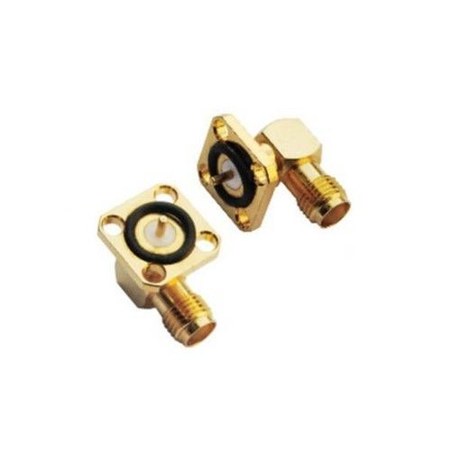 SMA Connector Female Angled 4Hole Square Flange For Panel Mount