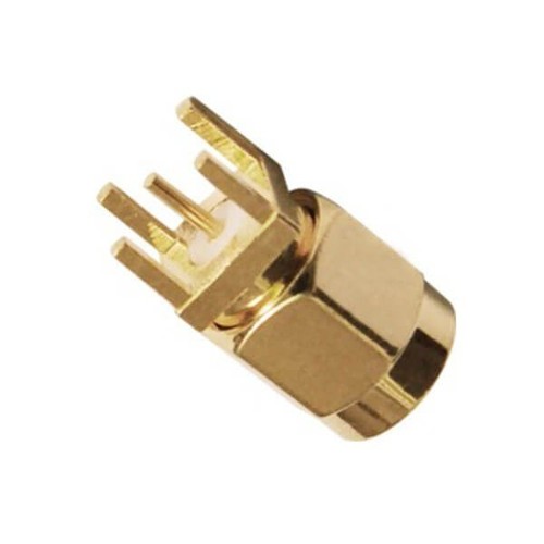 SMA Connector Gold Plated Straight Male For PCB