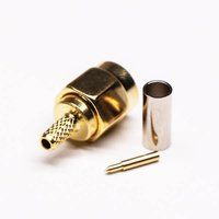 SMA Straight Cable Plug Crimp Type For Cable Gold Plating