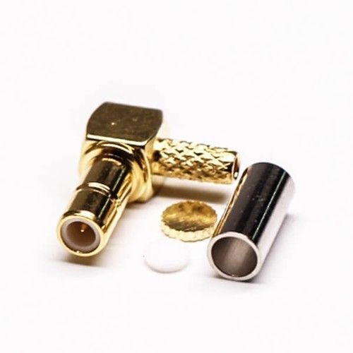 SMB Connector Female Crimp Type For Cable Gold Plating